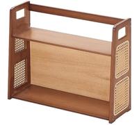 ZQDUFEA Open Type de Bureau Bibliothèque Rootan Woven Home Support Organisateur de Stockage de Rack pour Les Fournitures de Bureau étagère d'affichage de Stockage