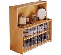 ZQDUFEA Organisateur de Rangement de Bureau indépendant de bibliothèque de Bureau de Bureau avec Portes de Cuisine en Verre trempé