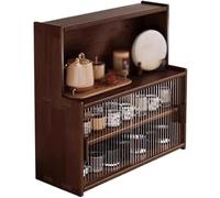 ZQDUFEA Organisateur de Rangement de Bureau indépendant de bibliothèque de Bureau de Bureau avec Portes de Cuisine en Verre trempé