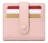 ZQDUFEA Portefeuille Court avec Blocage RFID, Porte-Cartes de sécurité, Mini Portefeuille Portable à Billets empilés, Porte-Monnaie de Couleur Unie