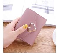 ZQDUFEA Portefeuille Court en Cuir synthétique avec Trois Compartiments pour Cartes et pièces de Monnaie, Style décontracté et Classique, pour Femme