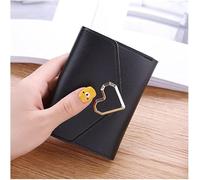 ZQDUFEA Portefeuille Court en Cuir synthétique avec Trois Compartiments pour Cartes et pièces de Monnaie, Style décontracté et Classique, pour Femme