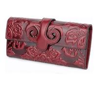 ZQDUFEA Portefeuille de Bouche de Vache Portable Unique Fleur de Fleur Porte-Cartes rétro Sac à Main Aiguille Multi-Cartes de la capacité de la Fente de Carte