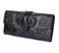 ZQDUFEA Portefeuille de Bouche de Vache Portable Unique Fleur de Fleur Porte-Cartes rétro Sac à Main Aiguille Multi-Cartes de la capacité de la Fente de Carte