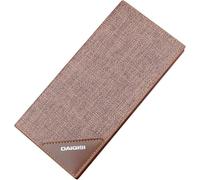ZQDUFEA Portefeuille de Style à Long Port en Cuir PU Homme Men de l'entreprise Ouverte à craquets Multiples Slots à Cartes Embrayage de Grande capacité Sac à Main