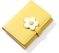 ZQDUFEA Portefeuille décoratif Fleur Mignonne Courte du Support de Carte à Trois pli