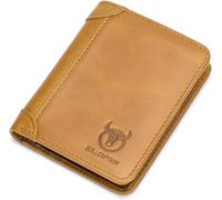 ZQDUFEA Portefeuille en Cuir pour Hommes RFID Blocking Carte Holder Cowhide Vinol Portefeuille Vintage de Grande capacité Portefeuille Pouche monétaire