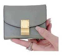 ZQDUFEA Portefeuille en Cuir Vintage Boucle Courte du Support de Carte Simple Portable 9 cachettes de Cartes Sacs à Sacs compacts Monnaie de Taille pour Femmes