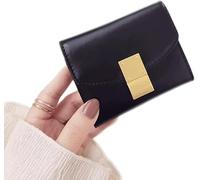 ZQDUFEA Portefeuille en Cuir Vintage Boucle Courte du Support de Carte Simple Portable 9 cachettes de Cartes Sacs à Sacs compacts Monnaie de Taille pour Femmes