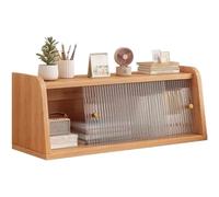 ZQDUFEA Trapézoïdal Artificial Board Bureau étagères avec Une Porte coulissante en Plastique Rack d'affichage de Bureau Puissant Hutch