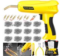 ZQEJEFD 200W Soudure Plastique, 2 en 1 Kit de Reparation Souder Plastique avec 1000Pcs 6 Types Agrafes,Soudeuse Plastique Machine a Souder, Soudeur Plastique pour Réparation de Pare-Chocs de Voiture