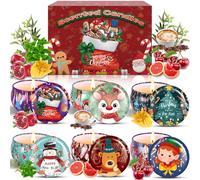 ZQEJEFD Bougies Parfumées de Noël, 6 Bougies Cadeau Bougie Parfumée, Bougie Parfumée, Bougies en Cire De Soja Naturel, Ensembles Bougie Aromatique, Cire de soja Bougie en Portable,pour Fête Décor,Noël