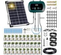 ZQEJEFD Kit D'irrigation Goutte à Goutte Automatique énergie Solaire, Système D'irrigation Automatique de Jardin avec Tuyau Goutte à Goutte de 35M, Systeme Arrosage Automatique pour Plantes en Pot