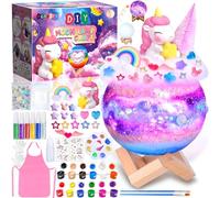 ZQEJEFD Kit Peinture Enfant avec Lampe de Lune,Kit de Peinture Lampe de Lune,Veilleuse de Peindre 3D,Jouet Enfant 6+ Ans Activites Manuelles pour Enfants Loisirs Créatifs Fille,Cadeau Fille 6 7 8 Ans