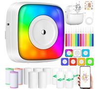 ZQEJEFD Mini Imprimante Thermique, Imprimante Photo Portable, Mini Imprimante Photo Instantané sans Fil, Imprimante Intelligente Bluetooth pour iOS & Android pour d'étiquettes Images Note Liste