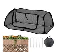 Zqemy Housse de jardin respirante pour plate-bande surélevée, 114,3 x 49,8 x 45 cm, pour protection des plantes et protection du jardin (noir)