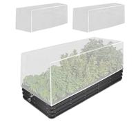 Zqemy Lot de 2 couvertures de jardin pour lits surélevés, filet de jardin pour parterres surélevés, barrière antiparasitaire de 1,2 x 6,1 m pour la protection du jardin