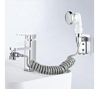 ZQFHSX Douchette à Main pour Robinet de Salle de Bain, pulvérisateur pour lavabo, Ensemble Bidet à Main, Tuyau détachable pour Le Lavage des Cheveux, Blanc