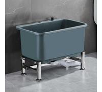 ZQFHSX Évier Commercial pour balais à Franges avec cuve Profonde, bac à Linge Utilitaire Amovible sur roulettes, Station de Lavage autoportante pour Garage, Cour et Usage extérieur