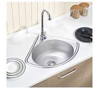 ZQFHSX Évier d'angle Mural en Acier Inoxydable, Mini-lavabo de Salle de Bain, Petit évier de Poste de Travail à Montage sur Le Dessus pour Cuisine, Salle de Bain, laboratoires, Camping-ca