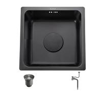 ZQFHSX Évier de Cuisine Compact à cuve Unique en Acier Inoxydable - Idéal pour Les Bars/comptoirs de Restaurants et d'hôtels, Ainsi Que pour Les Petites rénovations (34 x 34 x 18 cm).