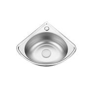 ZQFHSX Lave-Vaisselle Compact à Un Seul évier, matériau épais et résistant, Conception Polyvalente à Suspendre ou à Poser, Indispensable de Cuisine Multifonctionnel, Couleur argentée, dim