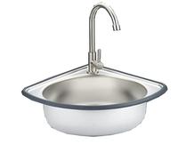 ZQFHSX Lave-Vaisselle Compact argenté à Un Seul évier, Polyvalent, Petit, pouvant être Suspendu ou posé. Matériau épais et Durable. Conception multifonctionnelle. Dimensions : 37 x 33 cm.