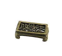 ZQGYFL Antique Laiton tibétain Mini Floral Table balancier Tabouret Home Decor Artisanat Boutique curiosités Objets de Collection