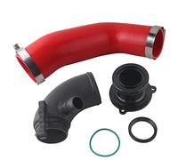 ZQINGQING Durite Admission Air Tuyau d'admission en Silicone Turbo Inlet Coude Silencieux Fit Utilisation for VW Golf MK7 R Fit Use for Audi 2015+ V8 MK3 A3 S3 TT Ea888 3gen Engine(Red)