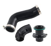 ZQINGQING Durite Admission Air Tuyau d'admission en Silicone Turbo Inlet Coude Silencieux Fit Utilisation for VW Golf MK7 R Fit Use for Audi 2015+ V8 MK3 A3 S3 TT Ea888 3gen Engine(Black)