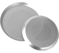 ZQINGQING Plaque Pizza Plaque À Pizza, Plateau Multi-tailles 2 Pièces Ronde Perforée De Cuisson Bac Légumes Qualité Alimentaire En Aluminium Robuste for Four(Square13inch 2pcs)