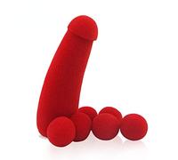 ZQION 1 lot de 4 petites éponges rouges pour frère tours de magie - Gadgets amusants - Scène de rue - Gros plan - Tours de magie magicien