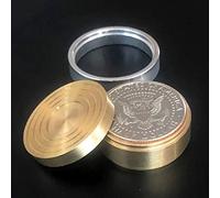 ZQION Duvivier Coin Box (Half Dollar) -Trois dans Une boîte Magic Tricks Apparishing/Vanishing Coin Gimmick Close Up Magic Illusion Props Magician Box