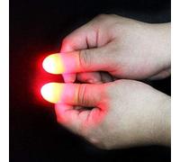 ZQION Lot de 5 paires de faux doigts lumineux rouges avec lumière LED pour accessoires de fête