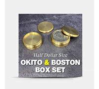 ZQION Okito & Boston Coffret (taille demi-dollar) Tours de magie pièce apparaît Vanish Magic Magician Close Up Illusions Gimmick