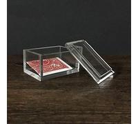 ZQION Paragon 3D Magic Tricks Card to Clear Box Magic Cards Close Up Magic Props Mentalism Transparent Box