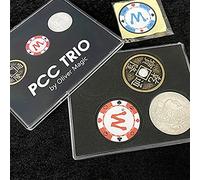 ZQION PCC Trio by Oliver Magic Classic CSB Coin Set Close Up Magic Tricks Coins Magic Gimmick Magician Coin Production Vanishing Apparition