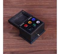 ZQION Superbe boîte à bijoux professionnelle avec prédiction des couleurs - Illusion en gros plan et mentalisme pour magiciens (effet pierre choisie) (noir)