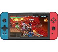 ZQJYMXY Console de jeu portable X70 HD, simulateur d'arcade avec Joystick FC PS de 64 go, 7 pouces, avec 2 contrôleurs sans fil (Size : Red and Blue)
