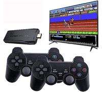 ZQJYMXY Console de jeu rétro sans fil, clé de jeu rétro, jeu Nostalgia Stick, sortie HDMI 4K, clé de jeu vidéo Plug and Play intégrée à plus de 10 000 jeux, avec deux contrôleurs sans fil 2,4 G