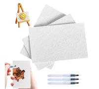 Zqkimzi 3D Canvas Paper Sponge Kit on Kids, Textured Art Paper with Paint Pen, Creative Painting Foam Craft Supplies for Birthday Greeting Cards, Present, Travel Projects, Arts Learning Activities