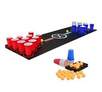 Zqkimzi Adult Drinking Games, Table Tennis Party Game, Fun Entertainment Set, Social Interaction Activity Kit, Group Parties Supplies for Team Building, Weekend Gatherings, Adult, 70.87x23.62 inches