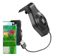 Zqkimzi Aquarium Fan, Small Water Cooler, Adjustable Speed Controller, Quiet Mountable Design with Fish Tank Accessory for Freshwater, Saltwater, Shrimp, Plant Tanks, Black Colored