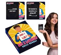 Zqkimzi Card Games, Lie Guessing Party Cards Deck, Interactive Guessing Games, Fun Group Game for Women, Men, Family Gatherings, Birthdays and Festival Events, 3.5x2.52 inches