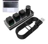 Zqkimzi Clavier Programmable - Pavés à Molettes de Programmation | Accessoires Informatiques, Clavier Programmable Silencieux pour Voyage Jeux Étude Bureau Travail
