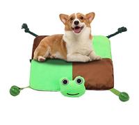 Zqkimzi Dog Sniffing Mat, Colorful Bunny Feeding Pad, Interactive Slow Feeder, Training Enrichment Play Mat with Pull Rope & Food Dispensing Ball, Ideal for Puppies & Dogs, 320g