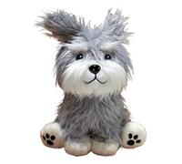 Zqkimzi Dog Stuffed Doll, Realistic Plush Toy, Huggable Animal Figure, Soft and Decorative Collectible Tabletop Ornament for Shelf, Bedroom, Study, Living Room, Nursery Decor, 9.84 inche