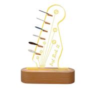 Zqkimzi Guitar Pick Holder, Light Up Acrylic Holder, Guitar Accessory, LED Guitar Pick Display, Acrylic Pick Stand, Guitar Display Stand, Illuminated Guitar Holder, Unique Guitar Pick Holder