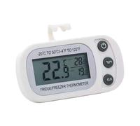 Zqkimzi Indicateur de température du réfrigérateur, affichage de la | Jauge de température ambiante numérique étanche avec grand écran LCD, support et magnétique