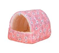 Zqkimzi Lit pour hamster en peluche douce comme nid de couchage pour les | Maison pour hamster avec espace de couchage pour lapins, avions, furets, chinchillas, cochons d'Inde, cage à la maison